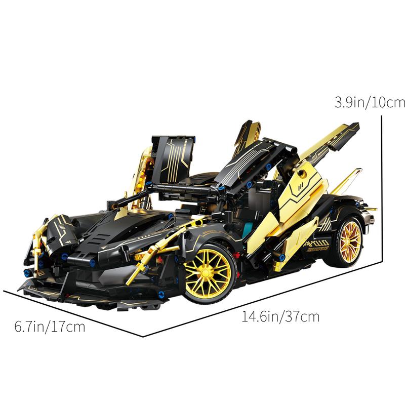 Sports Car Building Blocks Toys, 1:14 Scale Adult Challenge Racing Car Model Building Set, Birthday Gifts for Adult, 1224 Pieces