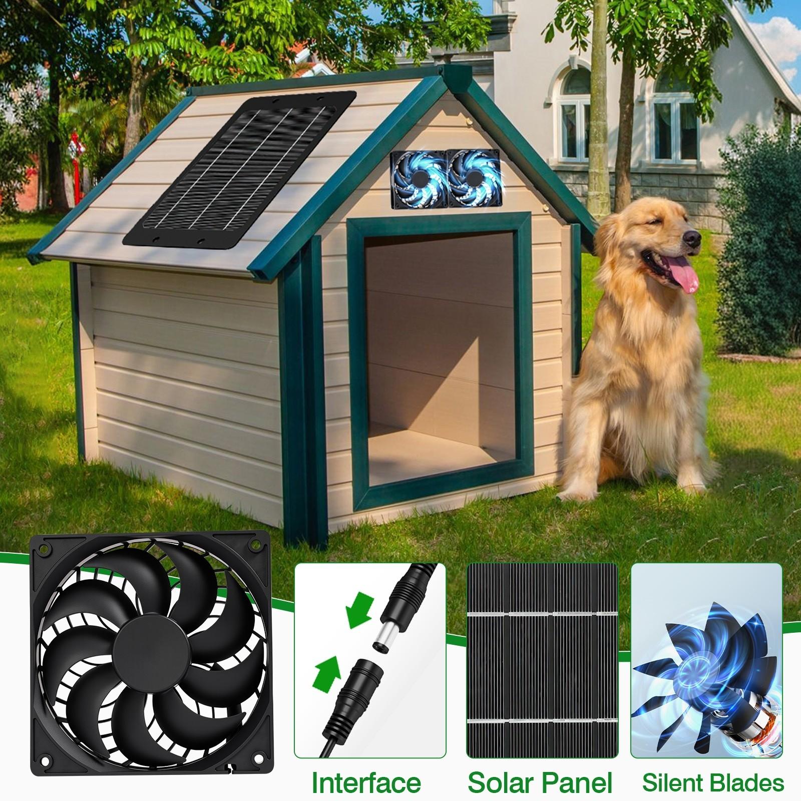 15W Solar Exhaust Fans for Chicken Coop, 3500RPM High-Velocity Solar Panel Kit with Dual , IP65 Waterproof Auto On/ Off Air Ventilation Solar Power for Shed, Greenhouse, Pet Houses, Chicken Coop
