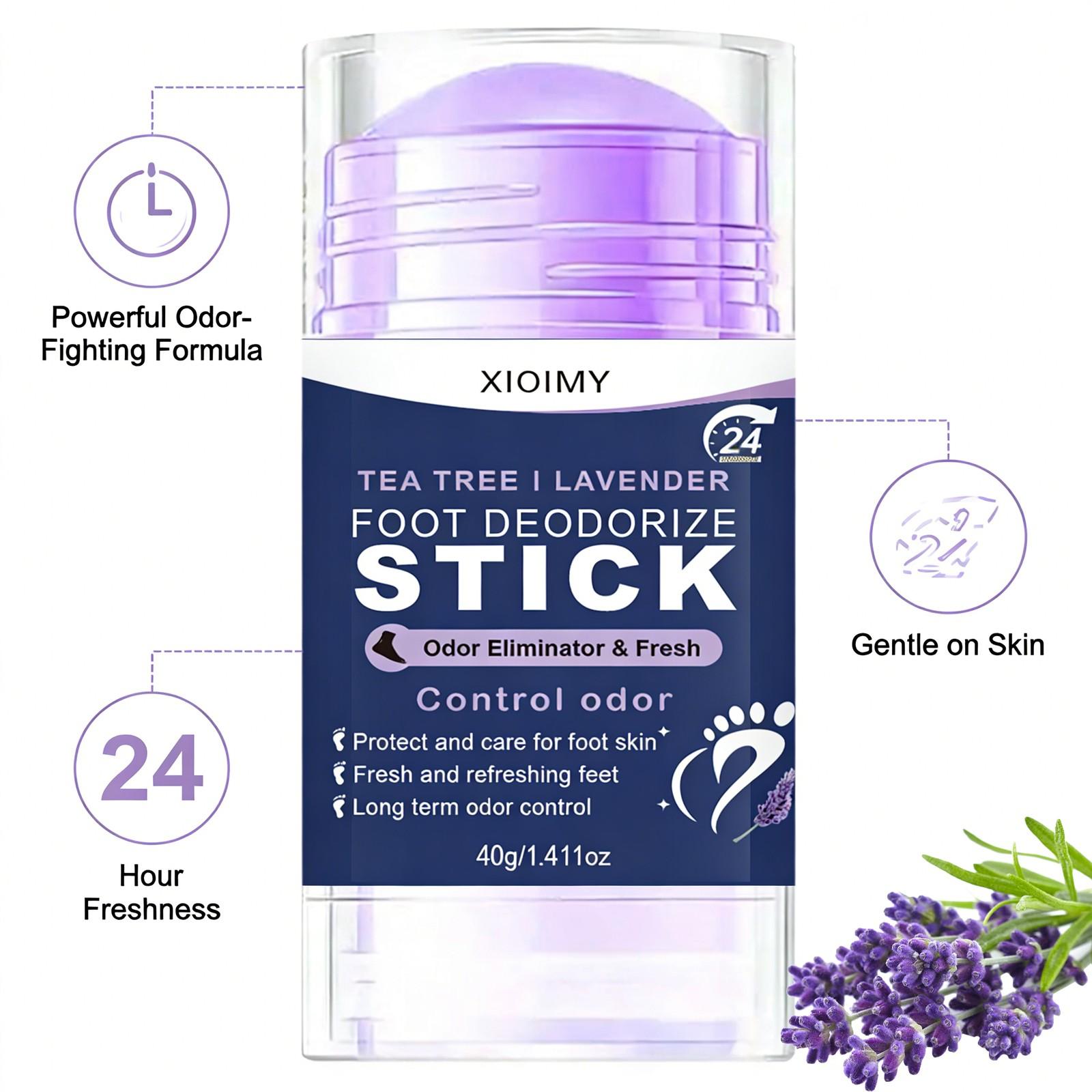 Foot Odor Remover Balm, Foot Odor Eliminator For Feet, Long-Lasting Fresh Scent, Non-Greasy, Mint Fragrance, Unisex, Easy to Use, No Wash Needed, Cleansing & Deodorizing