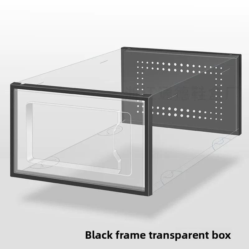 Transparent Stackable Shoe Box Set, 12-Piece Dustproof Storage Organizer, Drawer Design, Space-Saving Closet Organization Solution