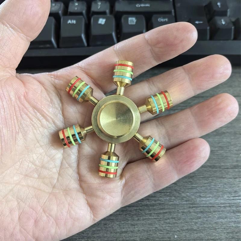 Metal Hand Spinner 6 Arm Decompression Toy Fidgets For Adults Kids EDC Gadgets Anxiety Stress Relief Tool Stress Relief Antiestres Juguete Ansiedad