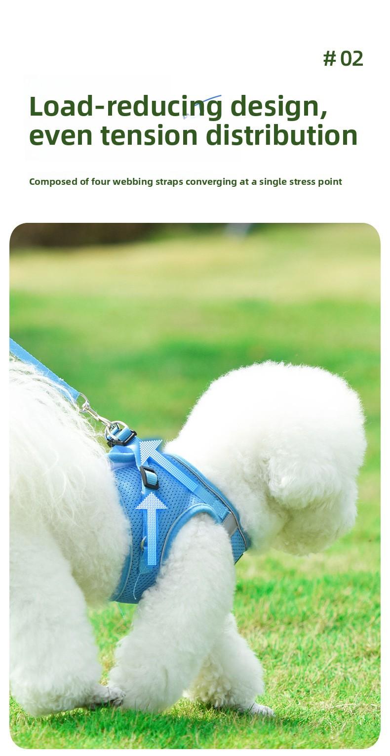 Adjustable Vest-Style Pet Harness with Leash - Reflective Safety, Breathable, Choking Prevention Harnesses for Outdoor Walking Dogs and Cats Adjustable Vest-Style Pet Harness with Leash - Reflective Safety, Breathable, Choking Prevention Harnesses for Outdoor Walking Dogs and Cats