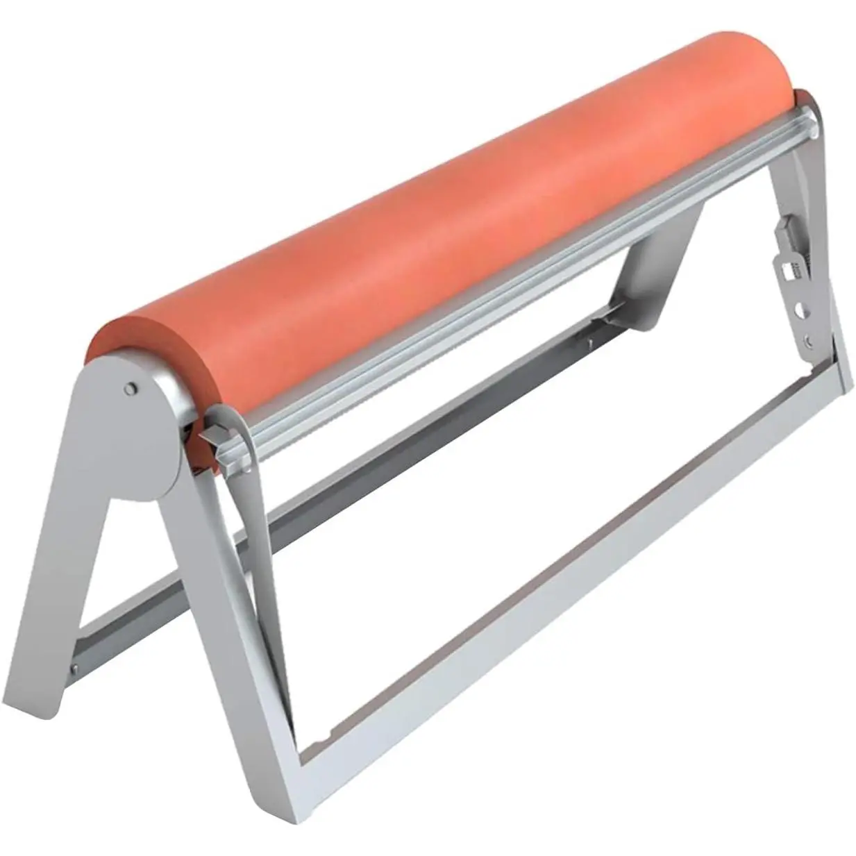 18" Carbon Steel Kraft Butcher Paper Roll Holder Dispenser with Cutter Bar, Wall/Tabletop Mountable, Ideal for Cafe & Office Use