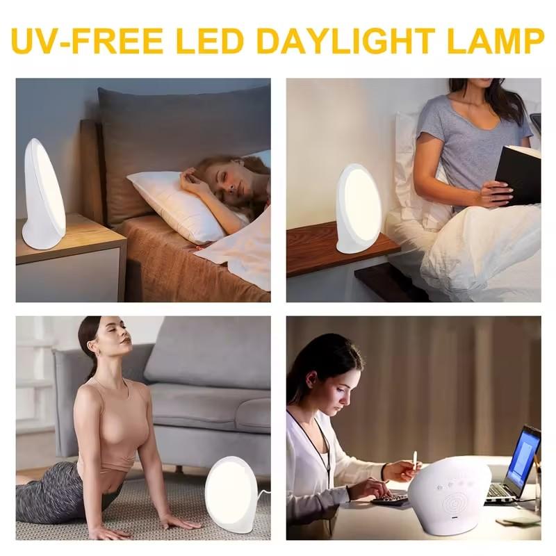 LED Sunlight Lamp Simulates Natural Light, Touch Control with Memory Function, Adjustable Brightness Levels, Portable Home Office Use