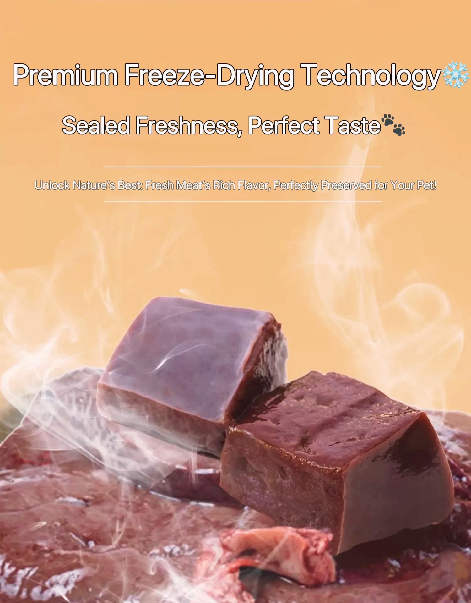 Pawfit Freeze-Dried Beef Liver Bites| 95% Nutrient Lock for Your Pet High-Protein Beef Liver Bites by Pawfit| All-Natural Freeze-Dried Pet Treats