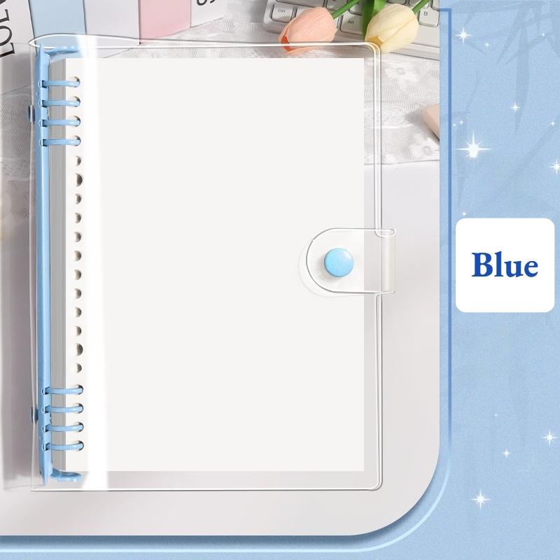 B5 size learning notebook with PVC transparent cover, ring-bound design supports layered notes and mind maps, perfect for structured focused learning, comes with B5 160 pages and B5 blank 160 pages, suitable for school homework, class notes and work logs,