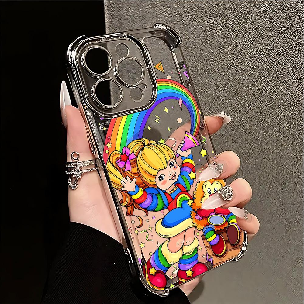 Cartoon Rainbows Brites Protective Phone Case Suitable for iPhone 17 16e 16 15 14 13 12 11 Mini Pro Max Air X XR XSMAX 8 7 Plus Anti Fall Transparent Soft Back Cover
