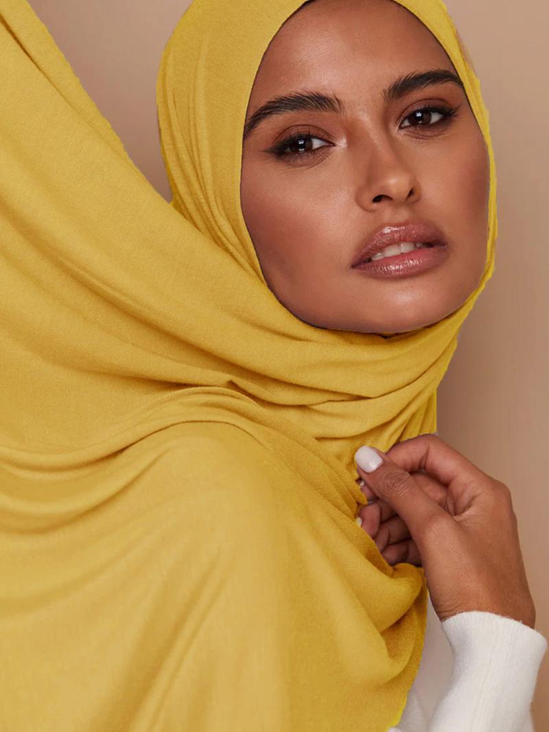 Women's Dopamine Fashion Color Palette Headscarf Turban Hijab, Soft Jersey Material, Elastic Design, Suitable for All Occasions, Plain Pattern Women's Dopamine Fashion Color Palette Headscarf Turban Hijab, Soft Jersey Material, Elastic Design, Suitable for All Occasions, Plain Pattern