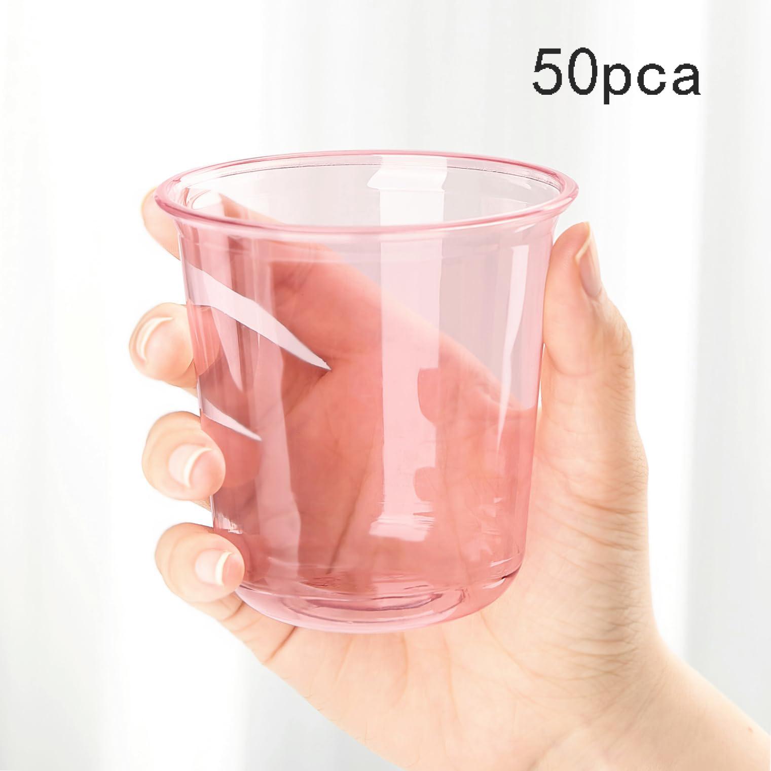 Plastic Cups 12oz Disposable Wine Glasses, Soft Party Cups for Meetings, Weddings, Birthdays, Valentine's Day, 10/20/50 Count