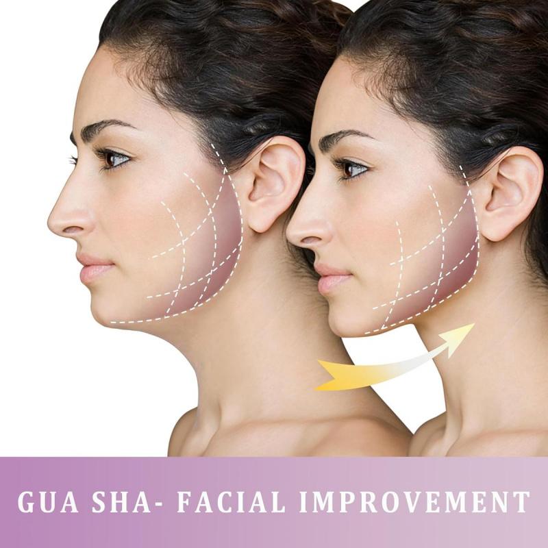 Stainless steel silver facial scraping board, used for shaping the face, chin, and jawline, can also massage the eyes, neck, and whole body, tighten the skin, and is a preferred beauty care gift