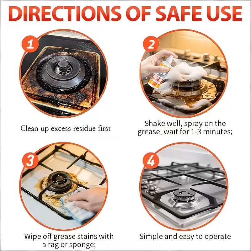 Multifunctional Powerful Grease Remover, Dissolves Oil and Dirt, Suitable for Ovens, Stoves, Pots, Residue-Free Formula, Jokjok Brand