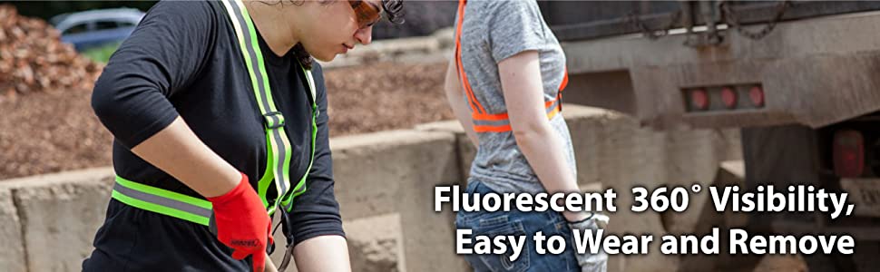 Reflective Vest Running Gear 2Pack, High Visibility Adjustable Safety Vest For Night Cycling, Hiking, Jogging, Dog Walking