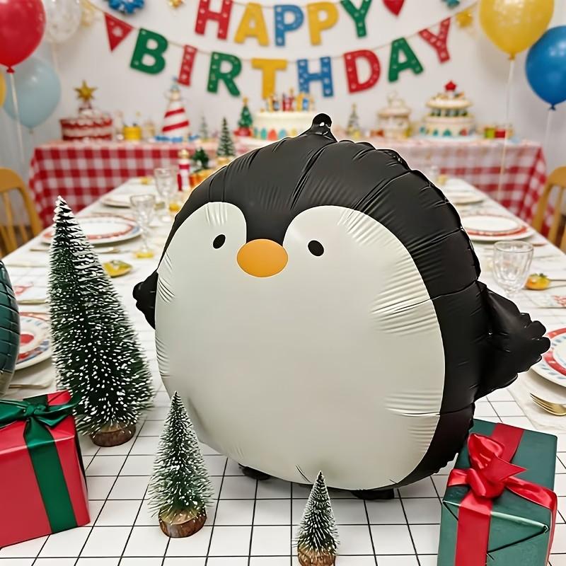 4-Pack Matte Penguin Aluminum Balloons, Cute Penguin Balloons for Birthday, Graduation, Wedding, Durable Party Decorations, Event Balloons
