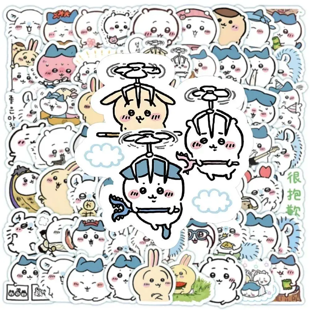 100pcs Cute Chiikawa Stickers DIY Waterproof Vinyl Scrapbook Water Cup Phone Case Lovely Cartoon Anime Sticker Kids Gift Toy