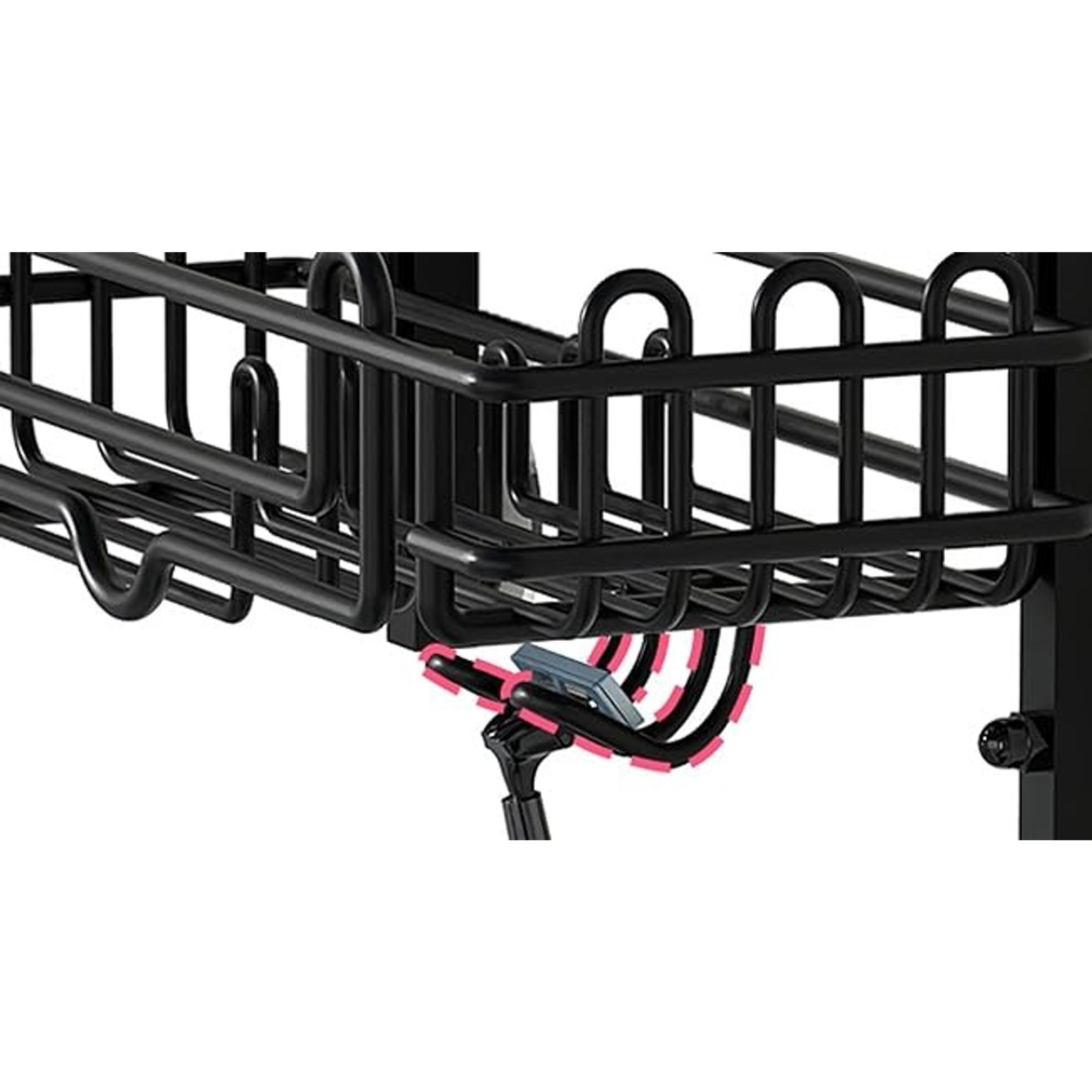 Shower Caddy Hanging Organizer - 3-Tier Rustproof Shower Organizer Over Showerhead with Adjustable Baskets, 24 Hooks, Soap & Razor Holder - No Drill Large Bathroom Storage Rack, Black Shower Caddy Hanging Organizer - 3-Tier Rustproof Shower Organizer Over Showerhead with Adjustable Baskets, 24 Hooks, Soap & Razor Holder - No Drill Large Bathroom Storage Rack, Black