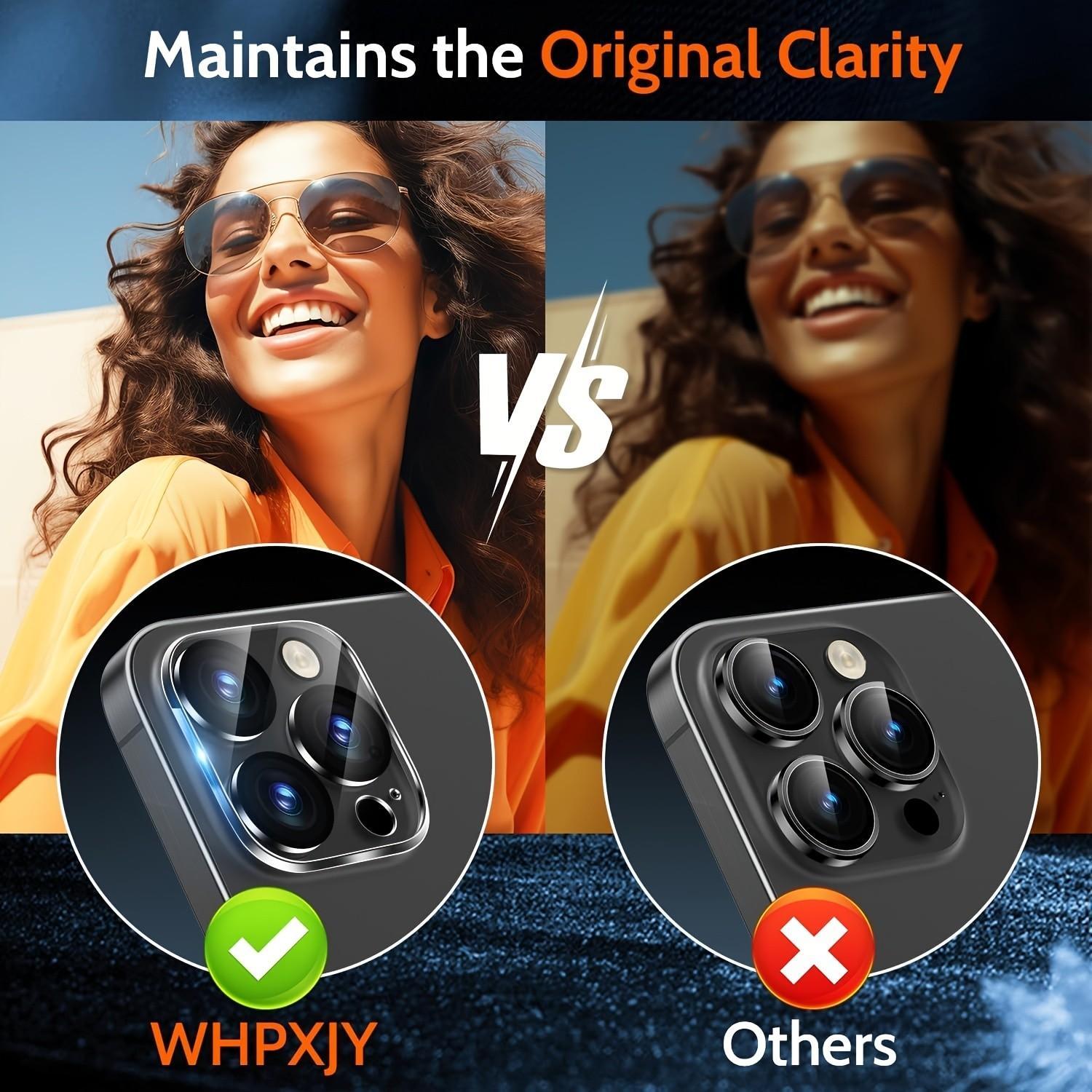 4pcs Camera Lens Protector Cover Compatible iPhone 17 Air/17 Pro Max/17 Pro/17/16e/16/15/14/13/12/11/Pro Max/Pro/Plus/Mini,Fingerprints Resistance,Scratch-Resistant,Impact Protection,Precise Fit,Easy to Install