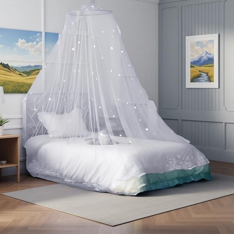 Mosquito Net, Mosquito Proof Net, Bed Netting, Dome Bed Canopy, Glow in the Dark Bed Canopy, Anti Mosquito Bed Canopy, Mosquito Net for Double Bed, Ceiling Mount Mosquito Net Canopy, Hanging Bed Netting, Full Coverage Bed Canopy, Breathable Mesh