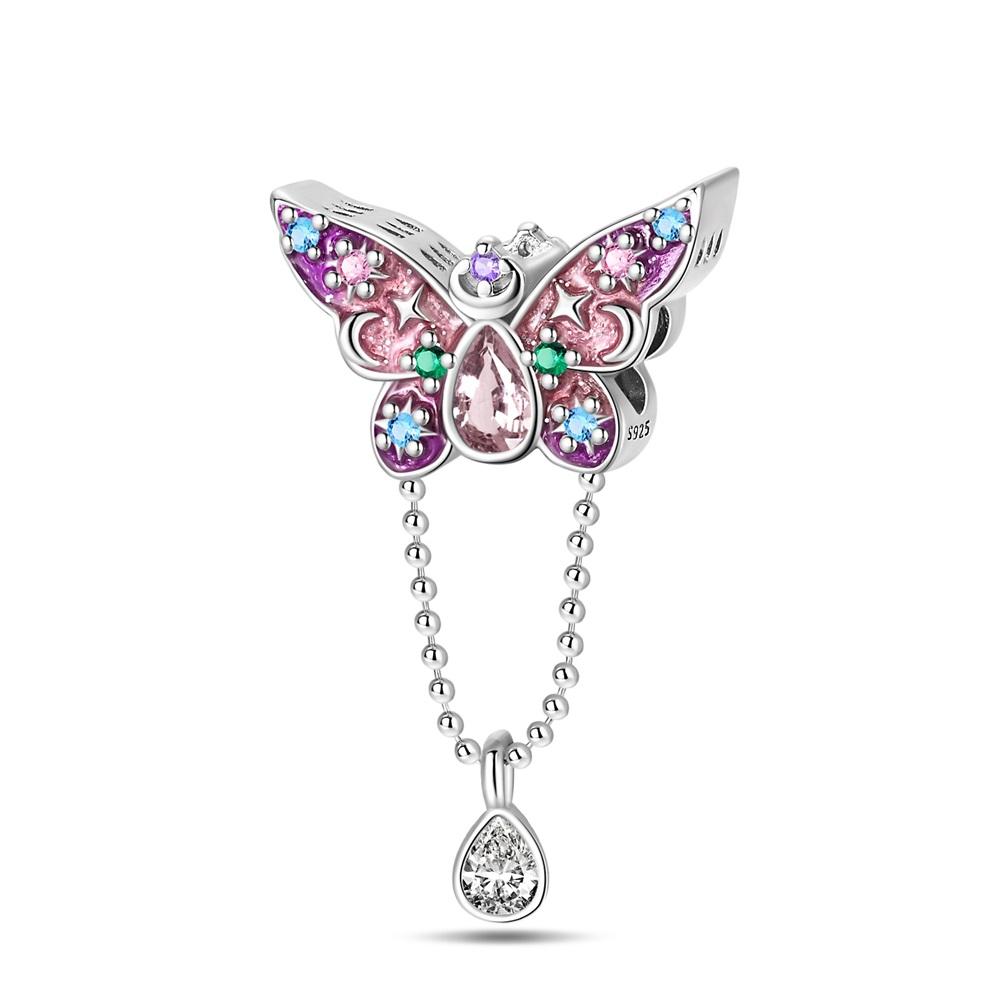 Spring Series Charms 925 Sterling Silver Butterfly Dragonfly Pink Daisy Pendant Beads Fit Original Bracelets DIY Jewelry