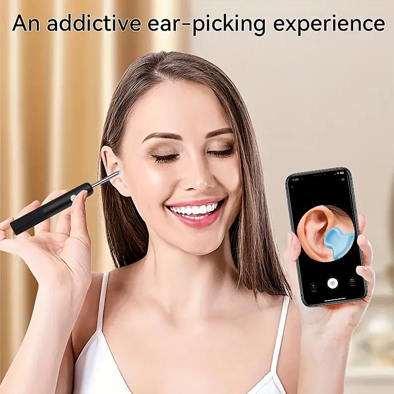 Ear Wax Removal, Ear Cleaner With Camera And Light, Ear Wax Removal Kit With 7 Pcs Ear Set, Ear Cleaning Tool With 8 Ear Spoon, Ear Camera Compatible With Phone & Android Phones, Ear Wax Remover