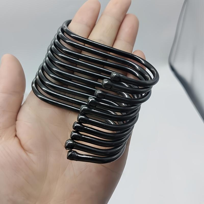 10pcs Stainless Steel S-Shaped Hooks, Heavy-Duty Hooks for Hanging, Sturdy And Durable Hooks, Multifunctional Bathroom Hooks, Home Storage Organizers, Suitable for Kitchen, Workshop, Bathroom, And Garden, Home Hardware Accessories.