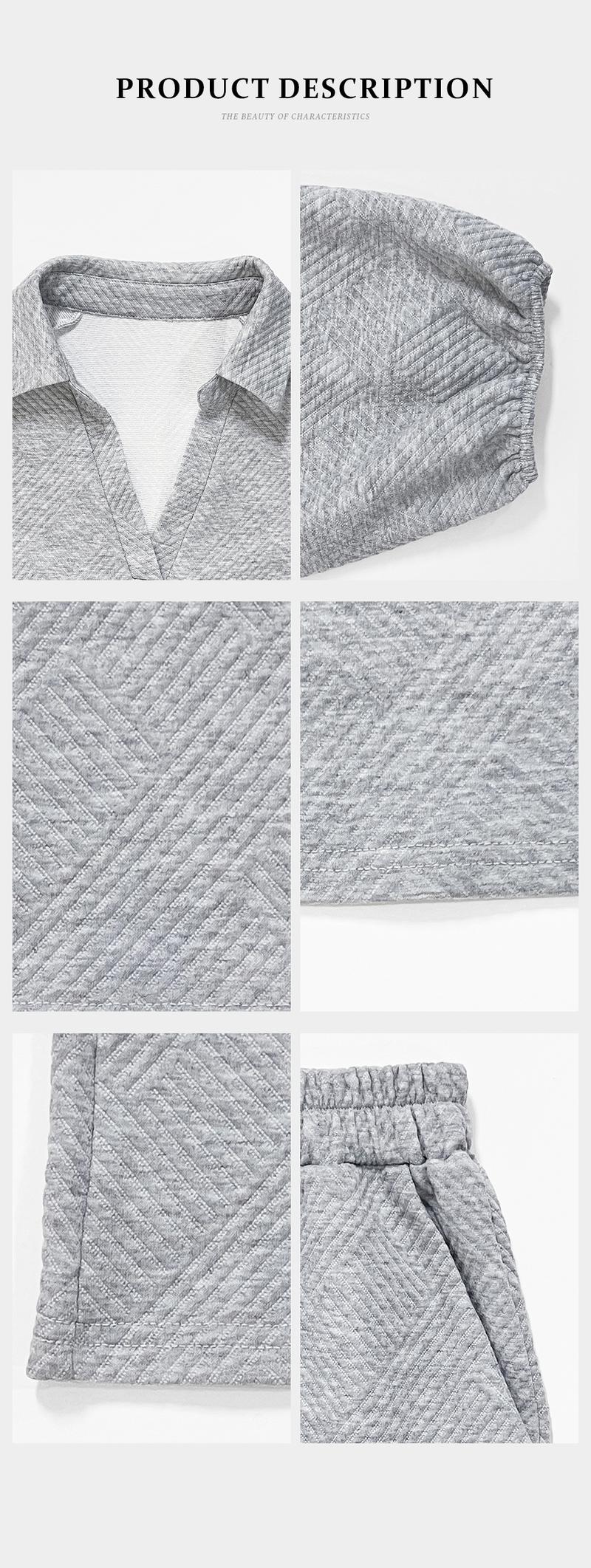 KatchMe Women's Slouchy Solid Color V-Neck Loose Textured Pullover & Drawstring Waist Trousers Co-ord, Minimalist Two Piece Outfits, Soft Womenswear KatchMe Women's Slouchy Solid Color V-Neck Loose Textured Pullover & Drawstring Waist Trousers Co-ord, Minimalist Two Piece Outfits, Soft Womenswear