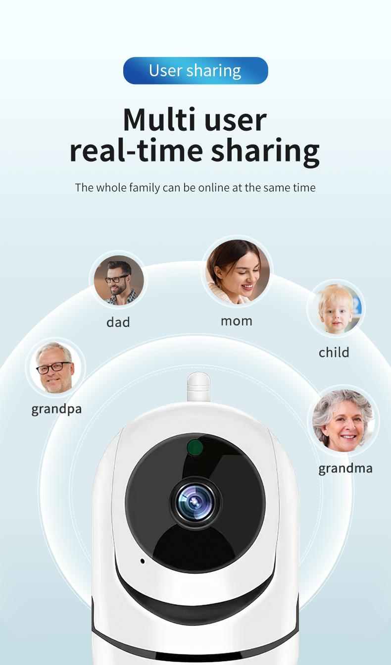 Smart HD Camera with Motion Detection & Two-Way Audio, High-Definition Quality, Remote View Adjustment, Home Security Surveillance System, Home Monitoring Camera