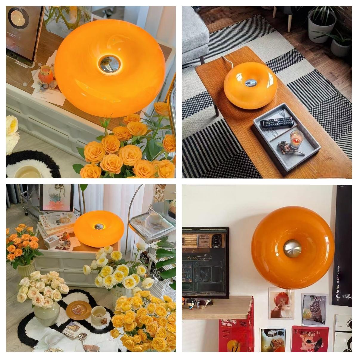 Modern Donut Table Light, LED Bedside Desk Light, USB Rechargeable Touch Switch, Three-Tone Dimming Ambiance, Durable Plastic Shade