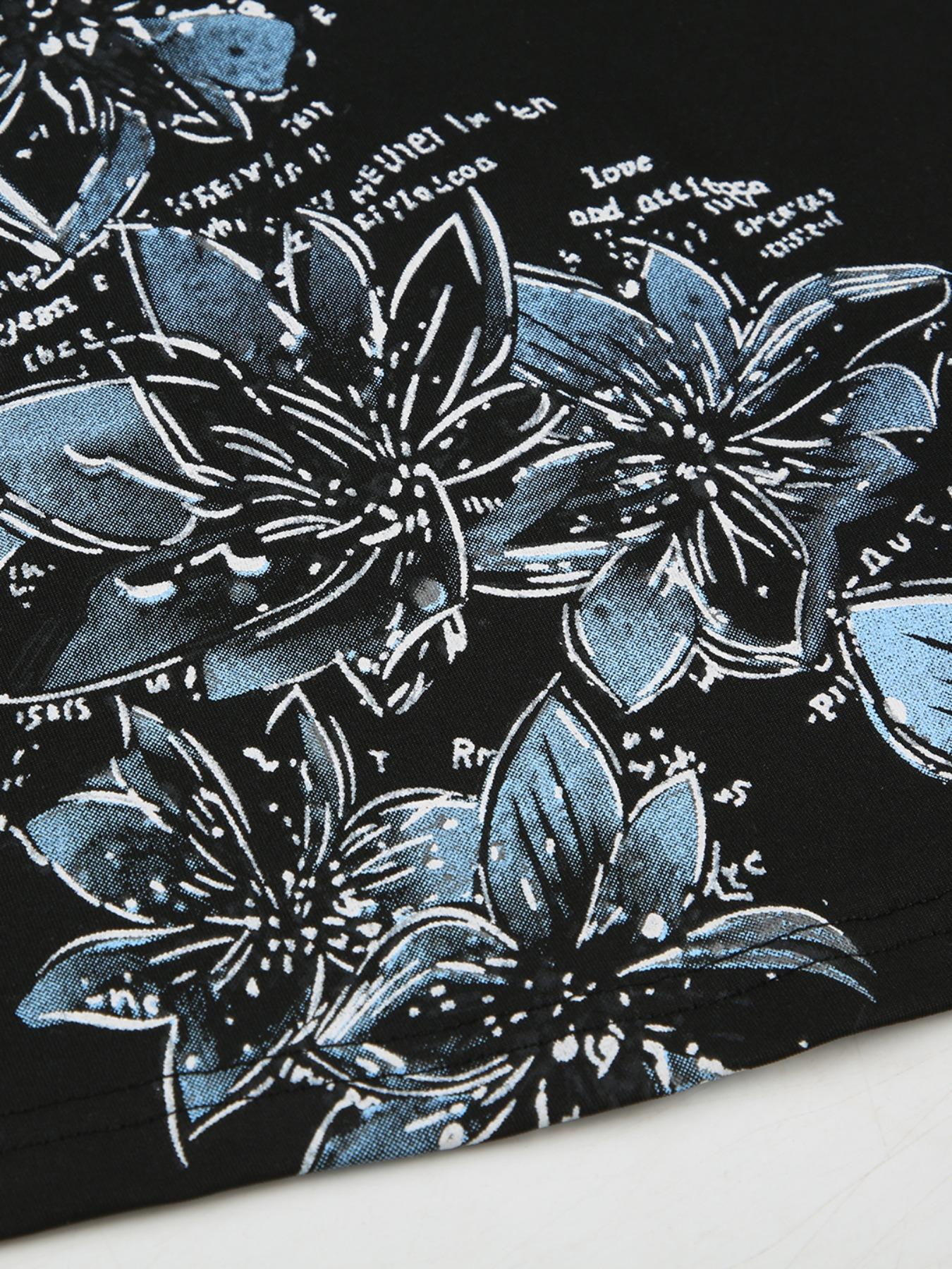 Women's Floral Print Tank Top, Casual Sleeveless Top for Holiday Vacation Daily Wear, Ladies Clothes for Summer