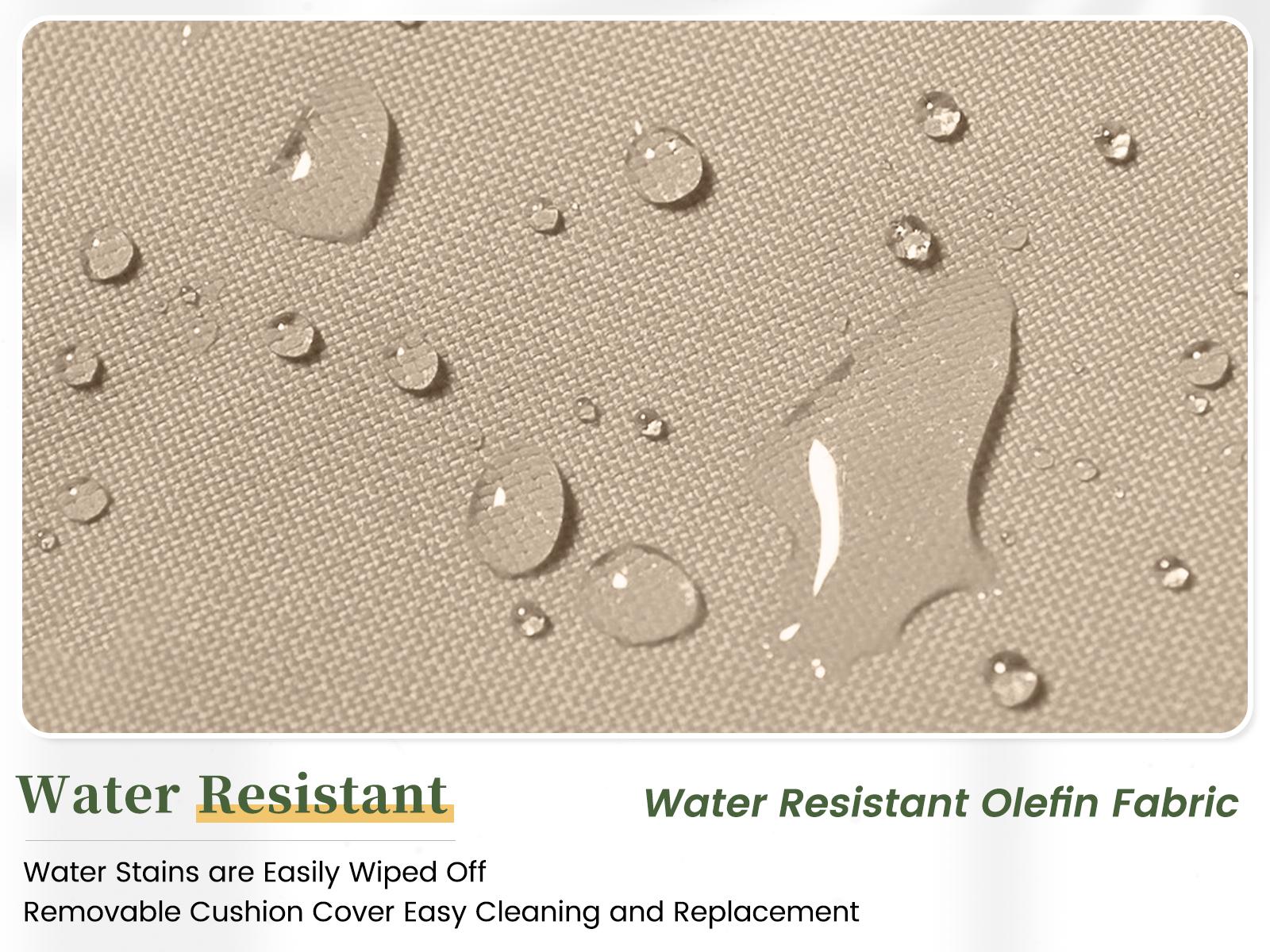 UDPATIO 3 Piece All-Weather Greenish Patio Furniture Set with Wicker Design, Rattan Rocking Chair, Glass Top Side Table Thickened Cushions Outdoor Deck Relax SpringGardening