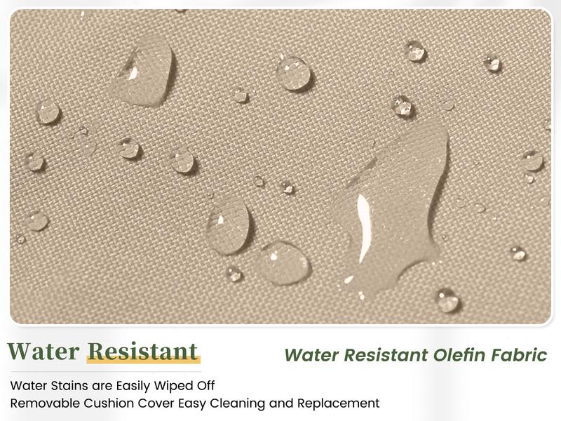 UDPATIO 3 Piece All-Weather Patio Furniture Set with Wicker Design, Rattan Rocking Chair, Glass Top Side Table Thickened Cushions Outdoor Deck Relax