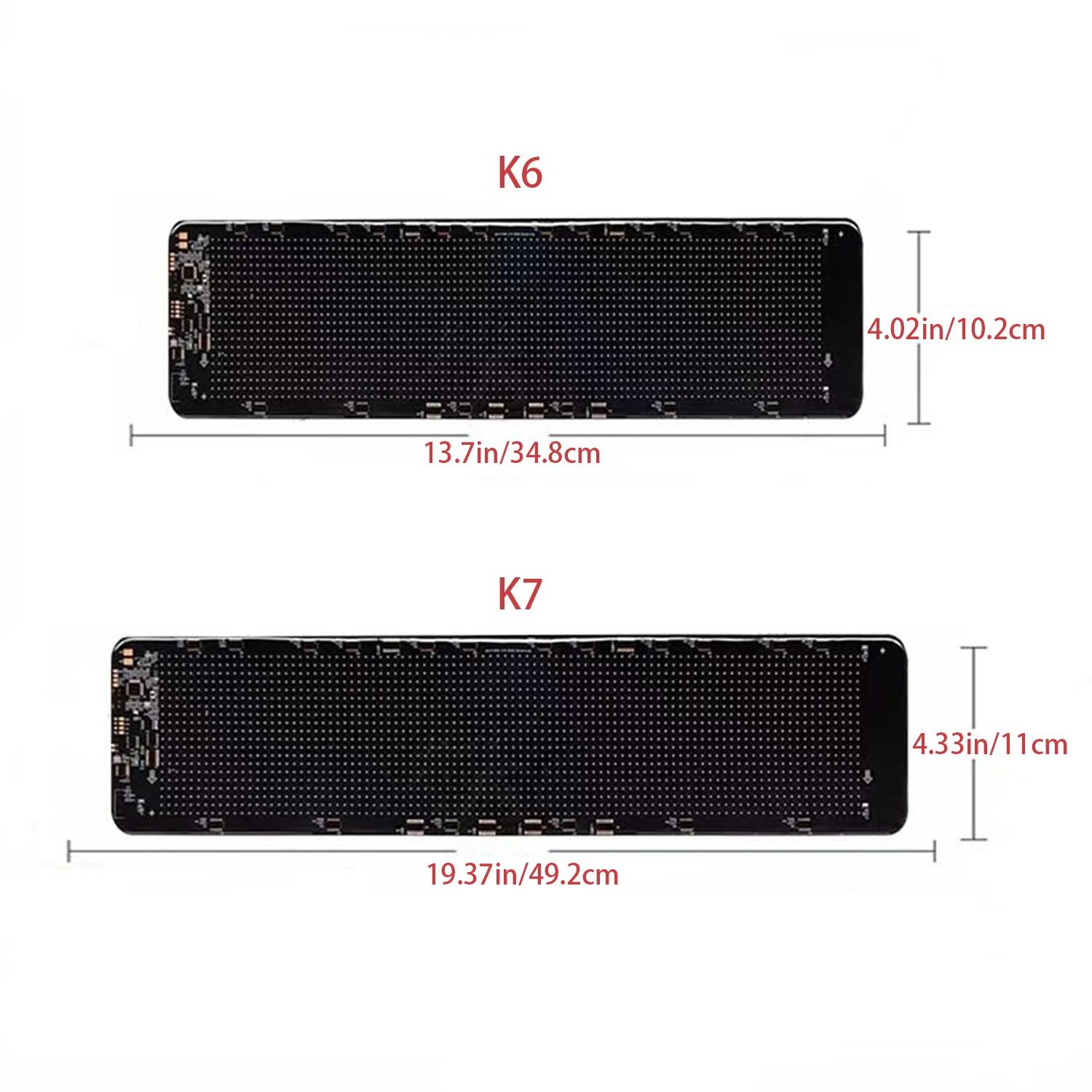 Programmable LED Flexible Screen, Car Electronic Display, Soft Screen Window Glass Decoration Light, USB Plug, APP Programming, Universal Fit, LED Lights