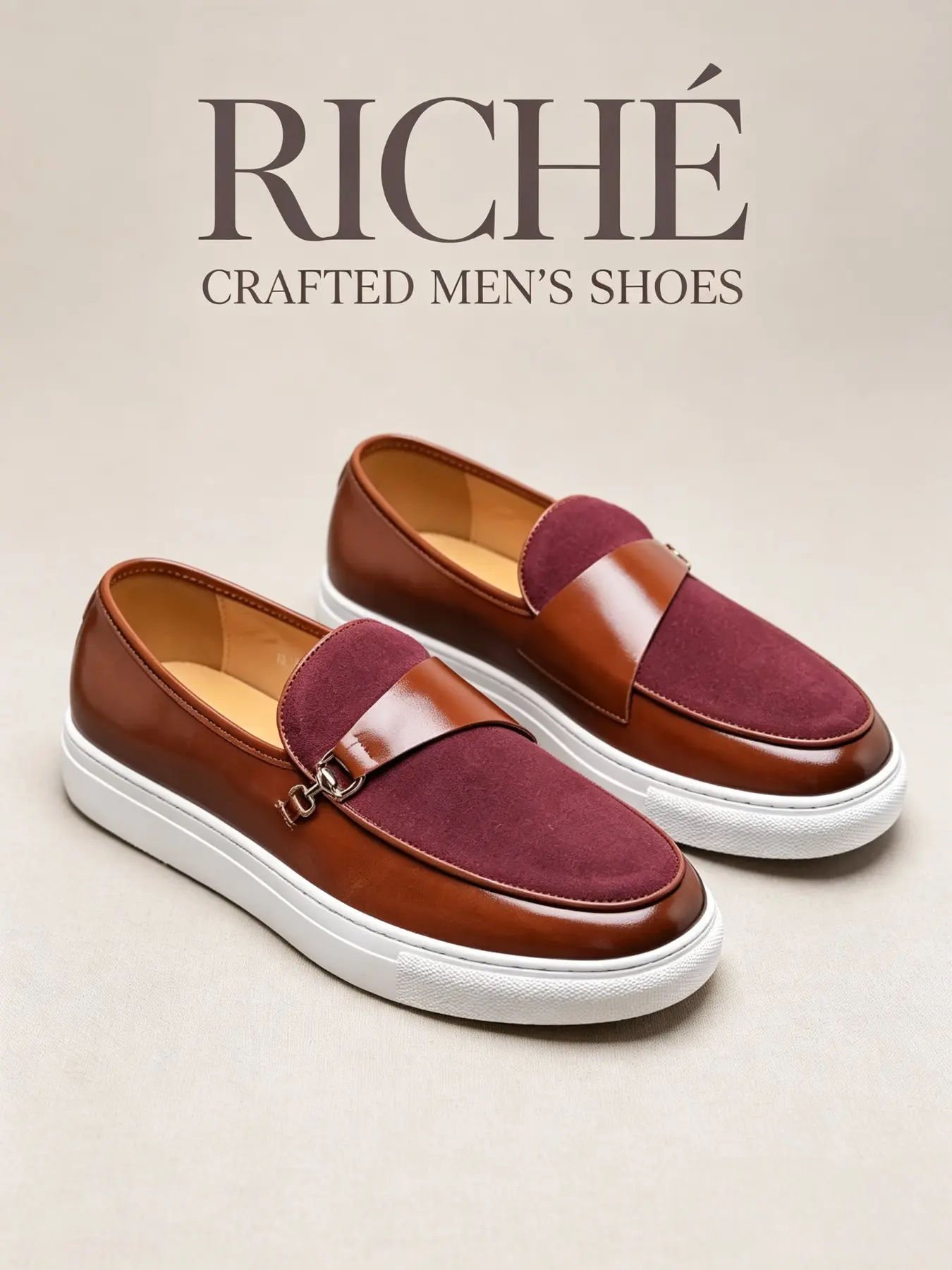Men's Colorblock Buckle Loafers, Casual Thick Sole Slip-On Shoes, British Luxury Daily Commute Low Top Sneakers, Trendy Leisure Single Shoes