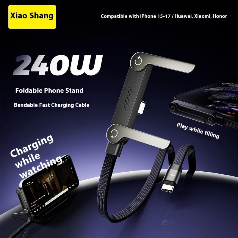 Invisible Charging Stand with Holder, 240w Super Fast Charge Dual-In-One Charger and Phone Stand, Compatible with Samsung Type-C iPhone