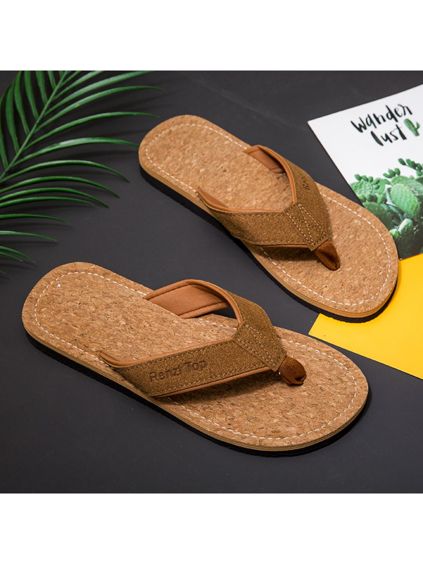 Summer Men's Sandals, Casual Y-Strap Eva Slippers, Lightweight Outdoor Beach Shoes, Indoor Home Footwear, Comfortable and Stylish