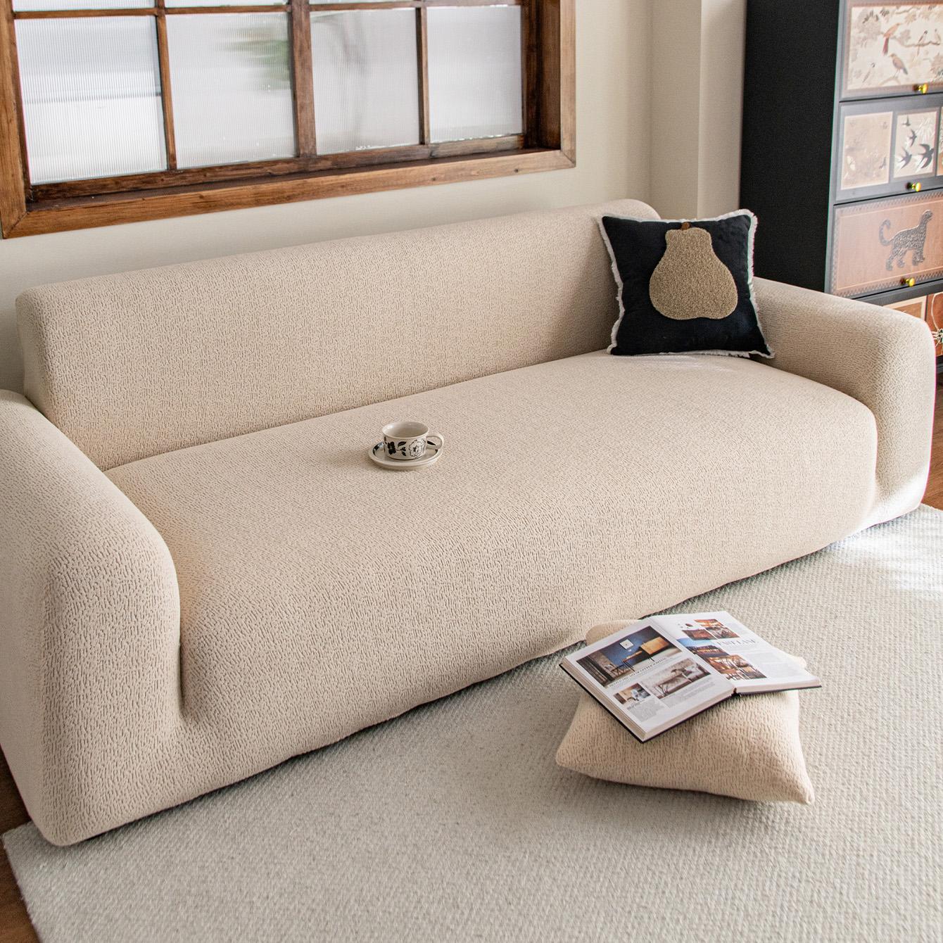 Modern Luxury Stretch Sofa Cover, Durable Anti-Scratch Couch Protector, Soft Sofa Protector Fits 1-5 Seater Sofas, All Seasons Use, Elastic Sofa Slipcover