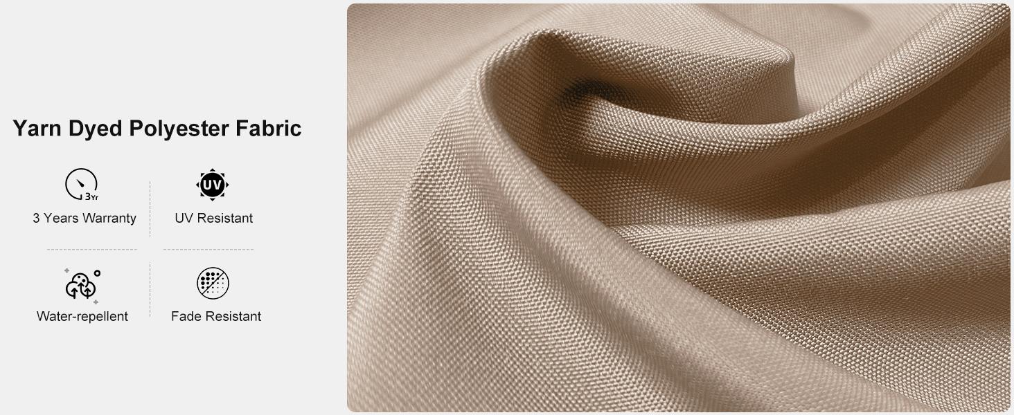 PURPLE LEAF 10x10 ft Affordable Square Outdoor Patio Umbrella for Pool, Garden, Porch Adjustable Shade