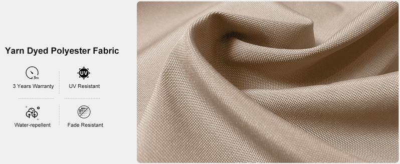 PURPLE LEAF 10x10 ft Affordable Square Outdoor Patio Umbrella for Pool, Garden, Porch Adjustable Shade