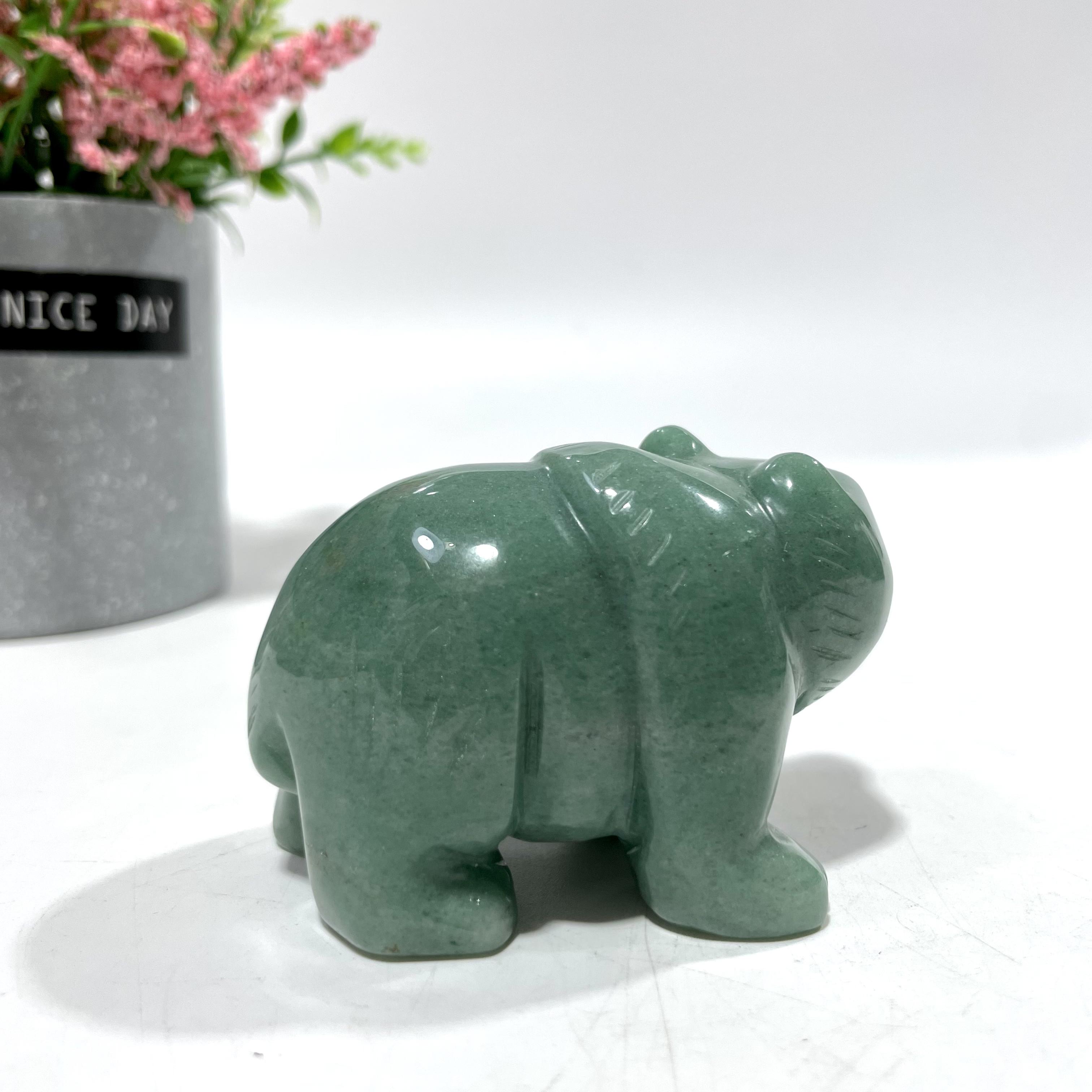 Green Aventurine Animal Crystal Carvings Flower Fairy Cat bird Tortoise Dolphin Bear Fish Seal Dinosaur Rhinoceros Frog Shark Carvings Healing Stones Natural Stone Chakra Balancing Reiki Home Office Decor From IG Crystal