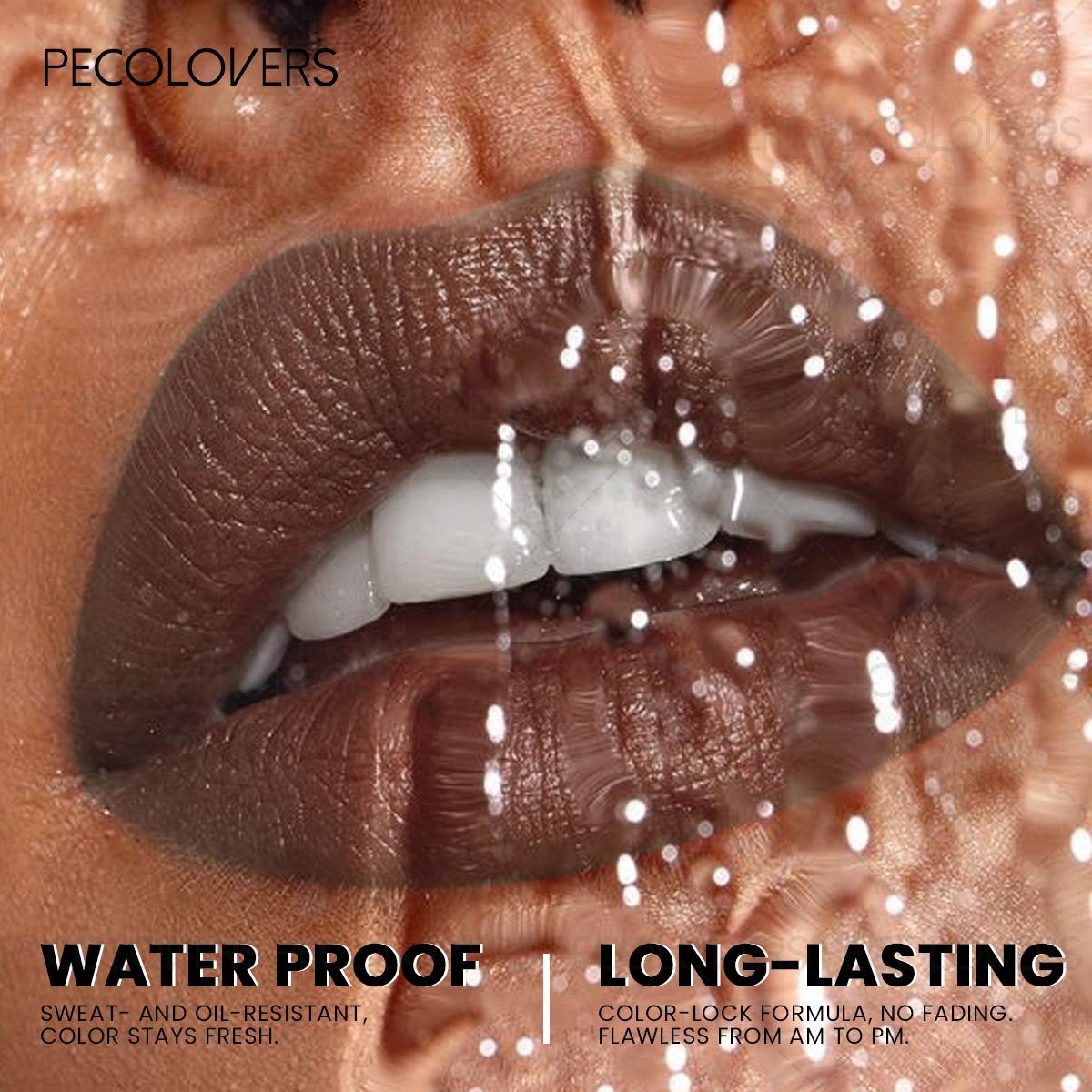 1PC Matte Brown Lipstick Color Stick - Non-stick Cup, Suitable for Autumn and Winter Makeup, High Pigmentation, Silky Smooth, Nude Makeup, Perfect Christmas Gift