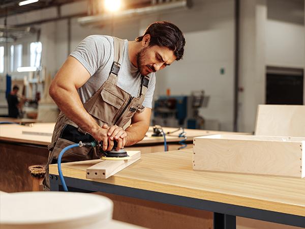 Adjustable Workbench 48" 2000 Lbs Load Capacity Heavy Duty Wood Work Bench, Smooth Surface Table with Power Outlets for Garage, Workshop, Office, Home, Commercial