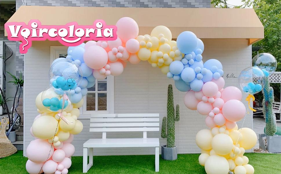 10x9 ft Adjustable Frame Balloon Arch Kit with Glass Base, Outdoor Festive Party Decor for Birthdays, Graduation, Wedding, Baby Shower (White), Outdoors