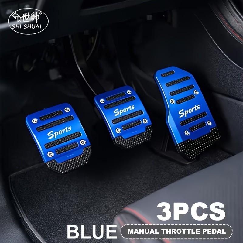 Manual/auto Anti-Slip Car Pedal, Ergonomic Design, Durable Lightweight, Suitable for Accelerator and Brake Pedals, Metal Surface