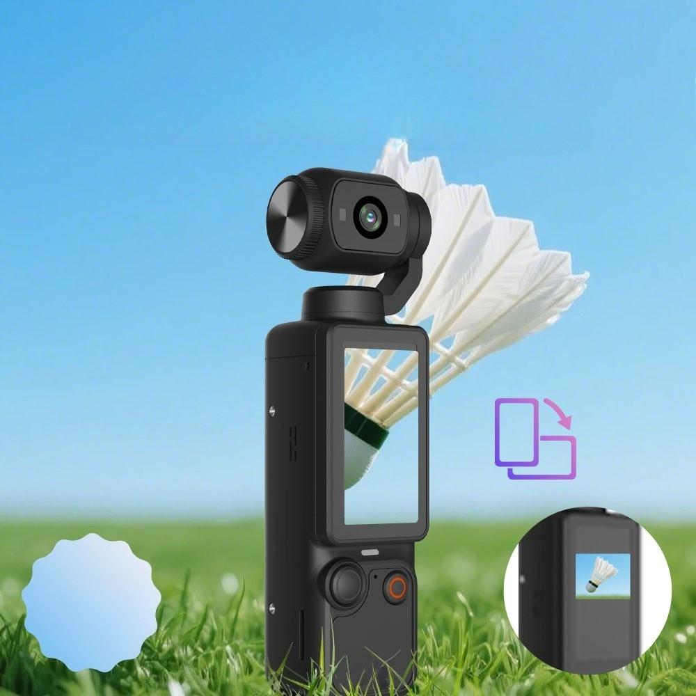 Portable Handheld Vlog Camera with 180° Swivel Lens & Auto Focus. Perfect for Outdoor Sports, Travel Shooting. Small Size, Easy To Carry Anywhere.