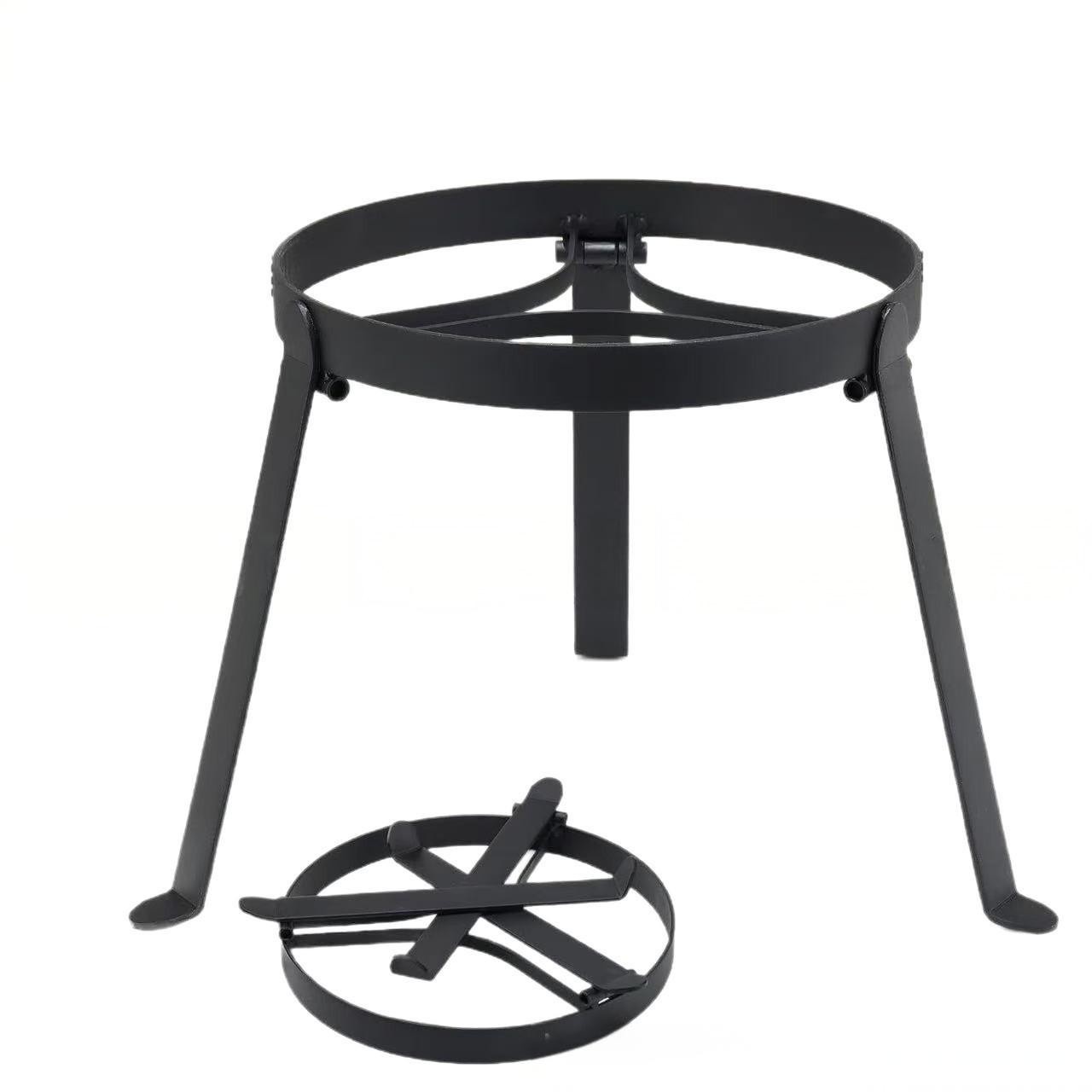Durable Steel Campfire Tripod Stand, Foldable Fire Pit Holder, Outdoor Cooking Sturdy Support, Ideal for Camping & Picnics