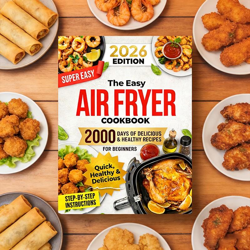 The Easy Air Fryer Cookbook for Beginners: 2000 Days Quick, Delicious & Effortless Recipes Book for Every Meal of the Day to Support Your Wellness Journey