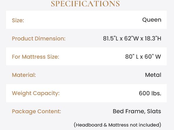 SHA CERLIN Heavy Duty Platform Bed Frame-Twin/Full/Queen/King/【Frame Only No Mattress】Self-Attached Headboard/No Box Spring Needed/Noise-Free & Non-Slip Design #ChristmasGifts#TikTokShopBlackFriday