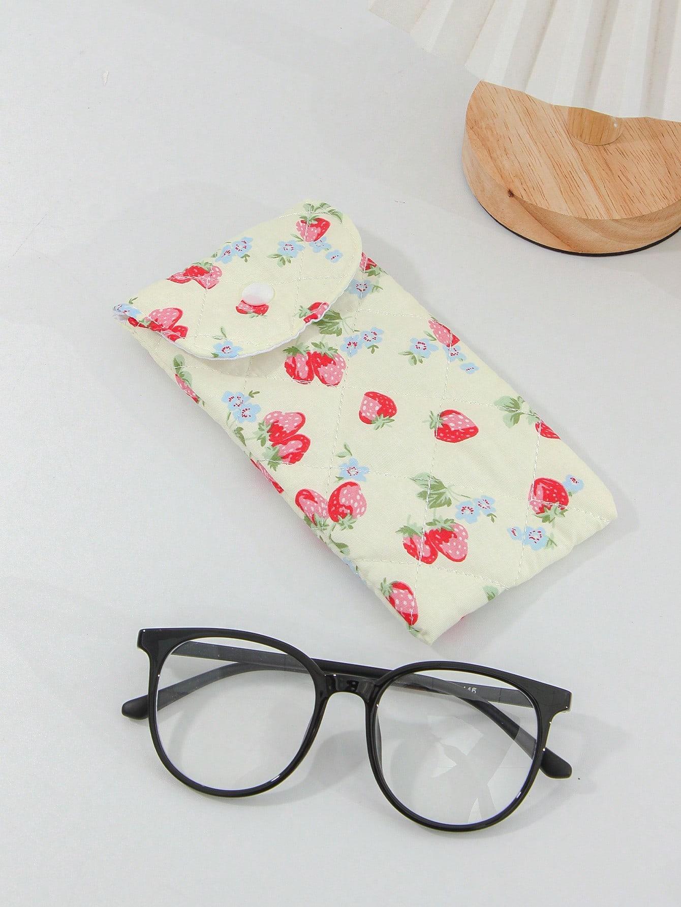 Cute Strawberry Pattern Makeup Bag, Large Capacity Travel Cosmetic Organizer, Multi-Functional Storage Pouch for Girls, Handy Makeup Brush & Pencil Case, Zipper Makeup Bag