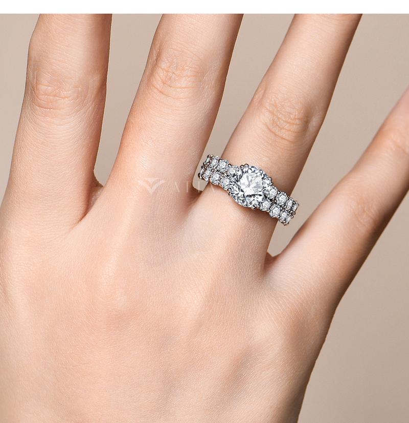 3CT Brilliant Cut Synthetic Moissanite Ring for Women Engagemen Wedding Anniversary Gift Fine Jewelry R181