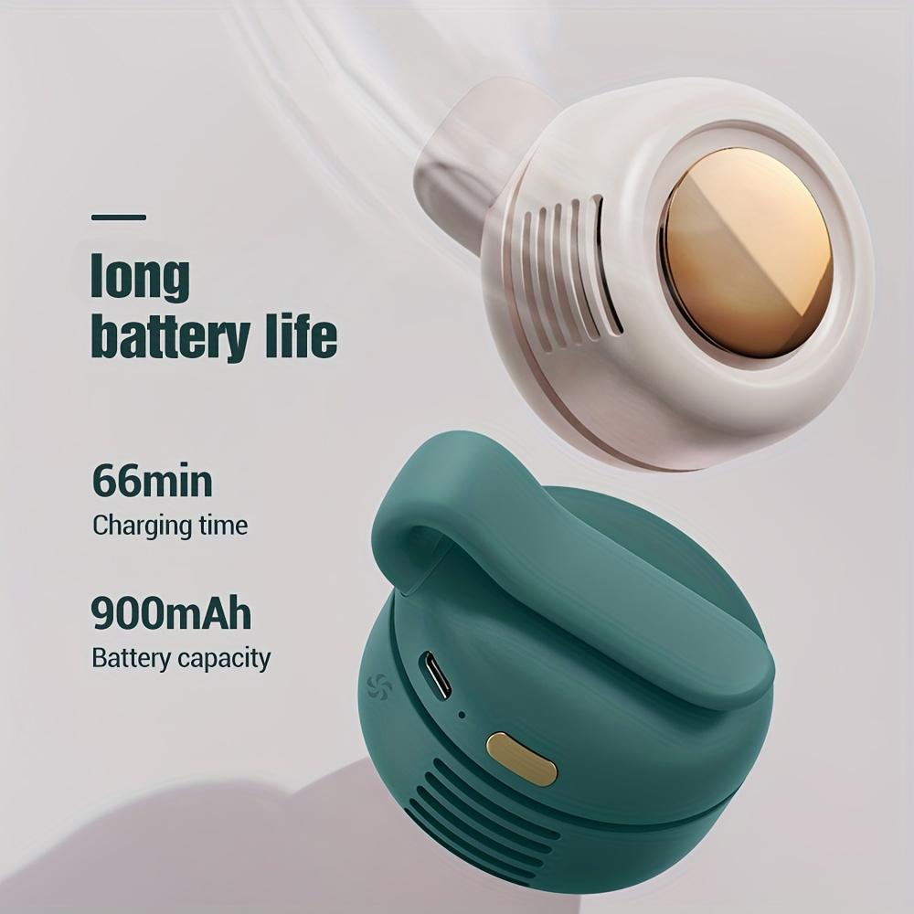 Portable Silent Mini Bladeless Electric Fan, Adjustable 3-speed Suspended Collar & Waist Fans, Rechargeable Rotating Body Fan, Suitable for Outdoor & Travel & Office, Travel Accessories, Mother's Day Gift