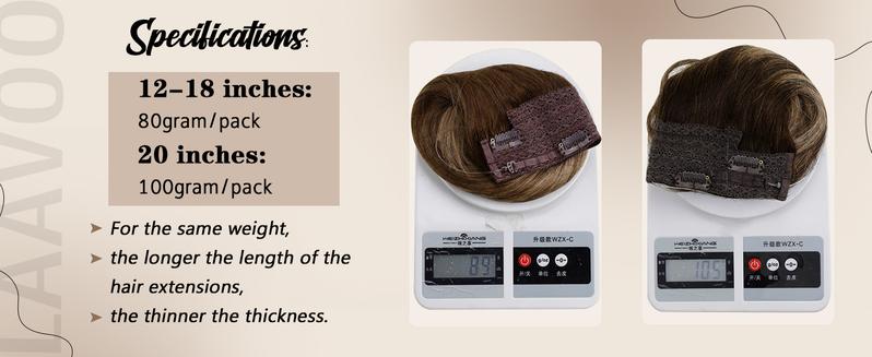 LaaVoo Wire Hair Extensions Real Human Hair Invisible Fish Line Hair Extensions TikTokShopBacktoSchool TikTokShopBlackFriday